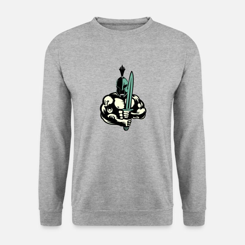 Sparta Warrior - Unisex Pullover - Weißgrau meliert