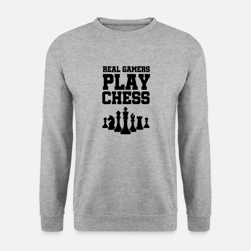 pièces d’échecs échecs - Sweat-shirt Unisexe - gris chiné