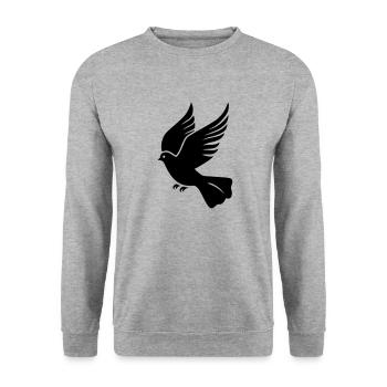 dove - Unisex Sweatshirt - salt & pepper - Front - Alina (178cm) & Michal (187cm)