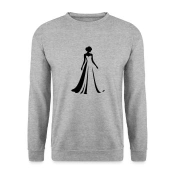 Mariée - Sweat-shirt Unisexe - gris chiné - Devant - Alina (178cm) & Michal (187cm)