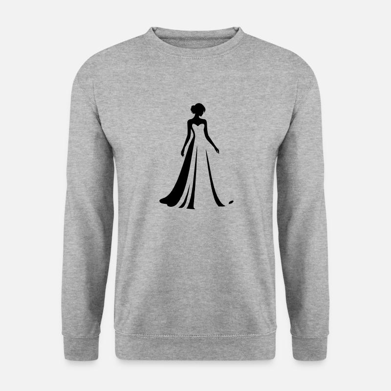 Braut - Unisex Pullover - Weißgrau meliert