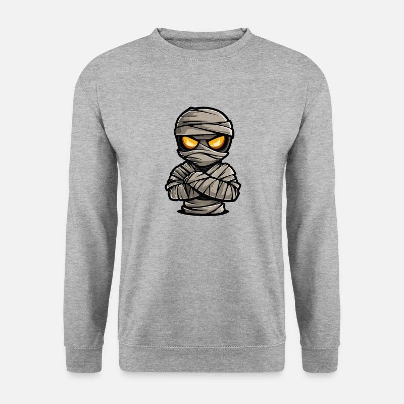 Mumie Halloween Comic - Unisex Pullover - Weißgrau meliert