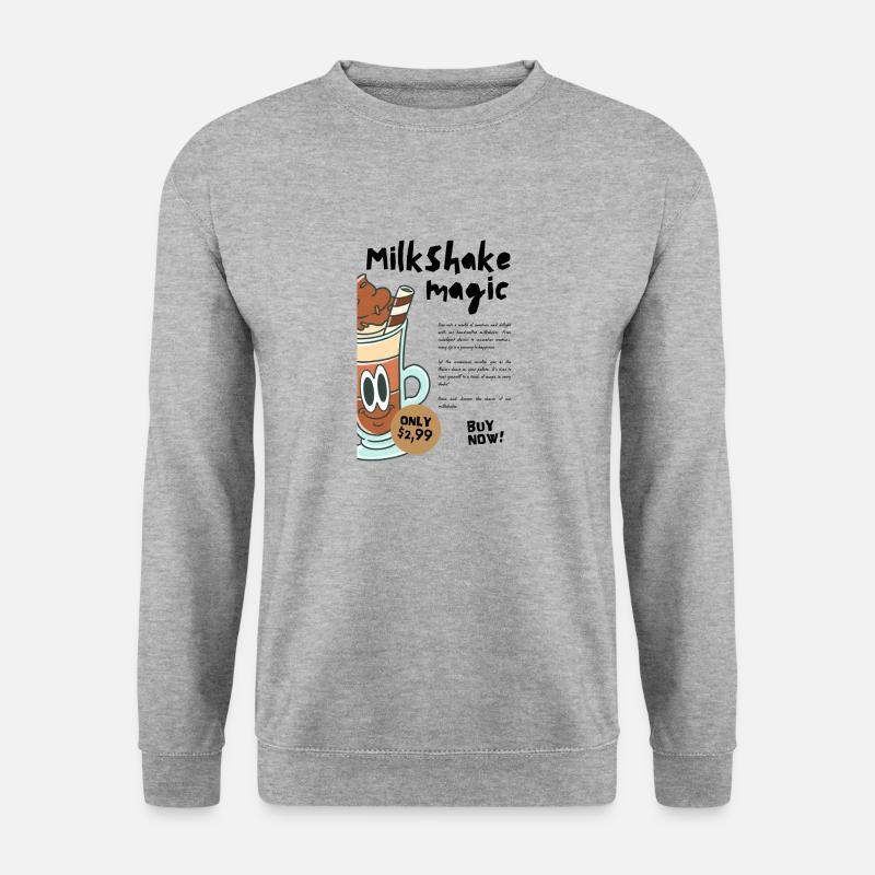 Milkshake Magic - Unisex Pullover - Weißgrau meliert