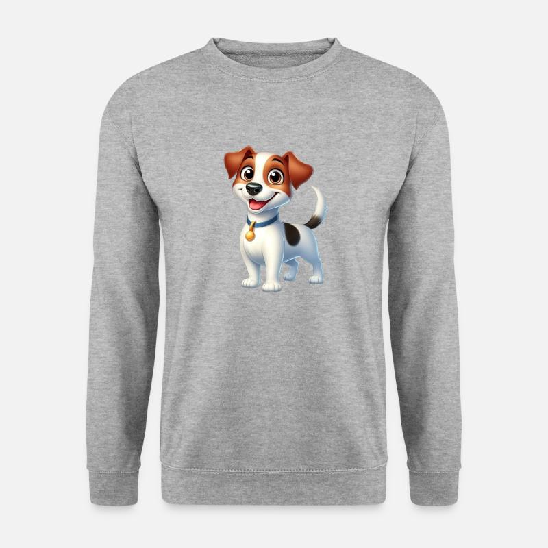 Jack Russel - Unisex Pullover - Weißgrau meliert