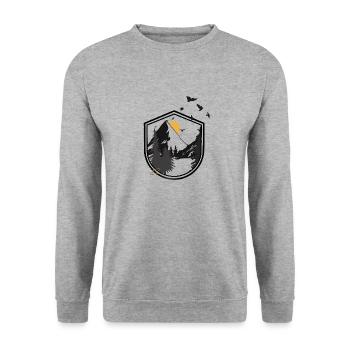 Les grands espaces - Sweat-shirt Unisexe - gris chiné - Devant - Alina (178cm) & Michal (187cm)