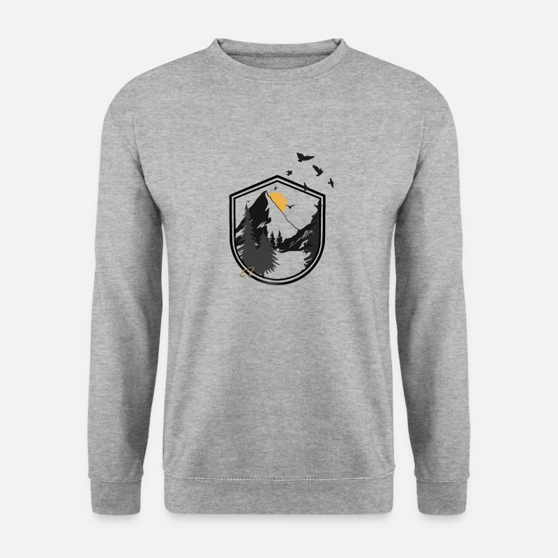 Freie Natur - Unisex Pullover - Weißgrau meliert