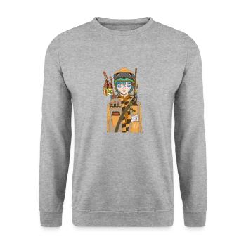 Housecollector - Unisex Sweatshirt - salt & pepper - Front - Alina (178cm) & Michal (187cm)