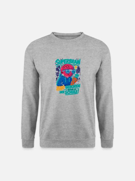 Superbrain 2020 – Cool & Schulreif! - Unisex Pullover - Weißgrau meliert