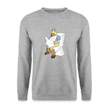 bath bath bathtub bathtub shower shower102 - Unisex Sweatshirt - salt & pepper - Front - Alina (178cm) & Michal (187cm)