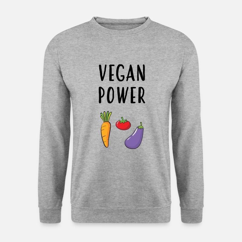 Vegane Kraft - Unisex Pullover - Weißgrau meliert