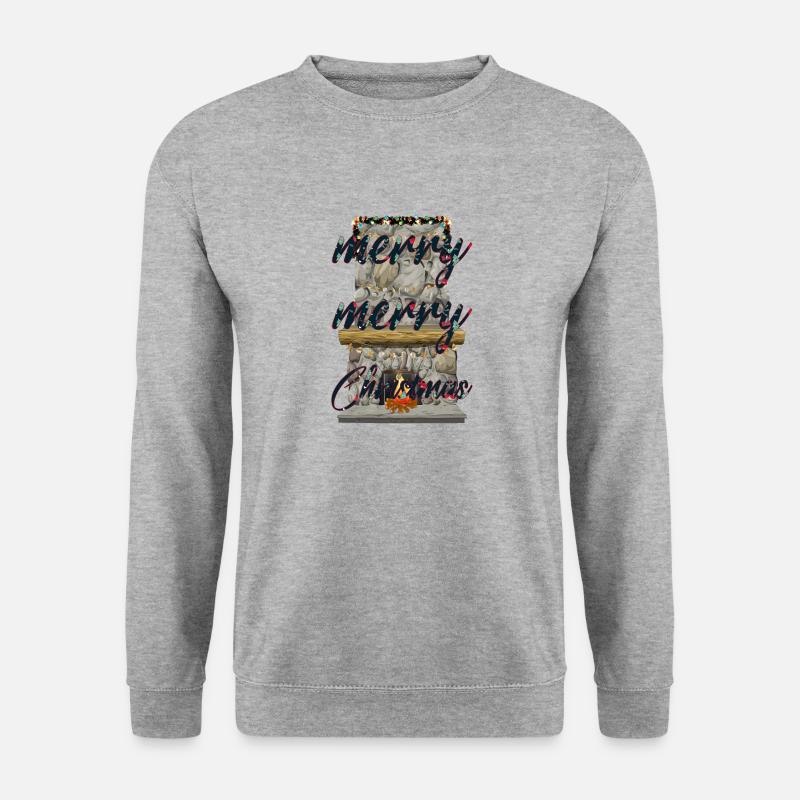 Merry Christmas - Unisex Pullover - Weißgrau meliert