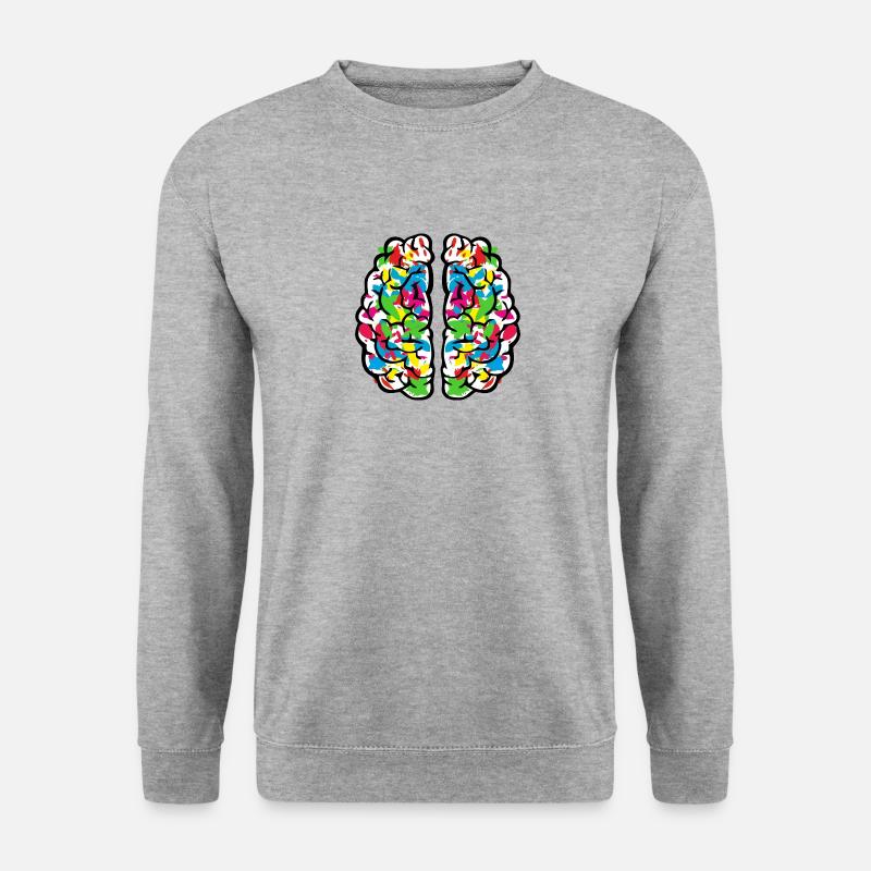 Creative colourful brain - Unisex Sweatshirt - salt & pepper