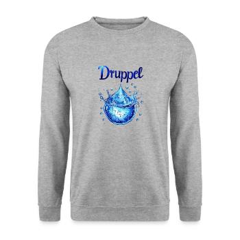 Drop of water - Unisex Sweatshirt - salt & pepper - Front - Alina (178cm) & Michal (187cm)