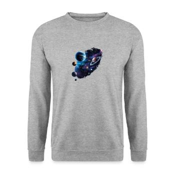 Breathtaking images of alien worlds - Unisex Sweatshirt - salt & pepper - Front - Alina (178cm) & Michal (187cm)