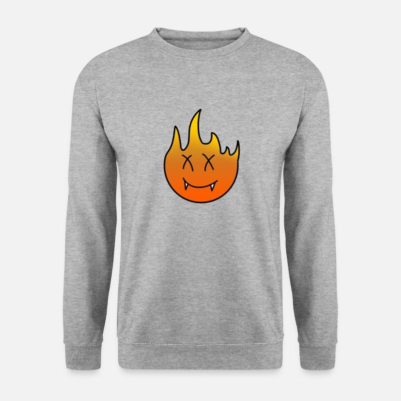 Flamme - Unisex Pullover - Weißgrau meliert