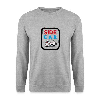 SIDE car racing - Sweat-shirt Unisexe - gris chiné - Devant - Alina (178cm) & Michal (187cm)