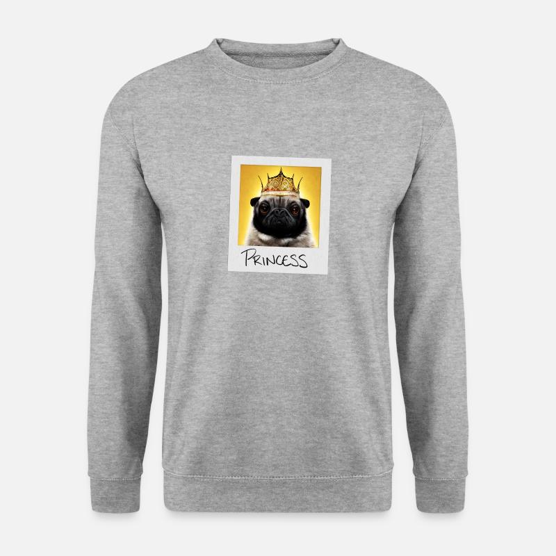 Prinzessin - Unisex Pullover - Weißgrau meliert