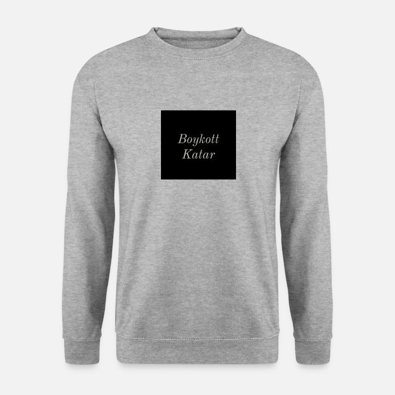 Boykott Katar - Unisex Pullover - Weißgrau meliert