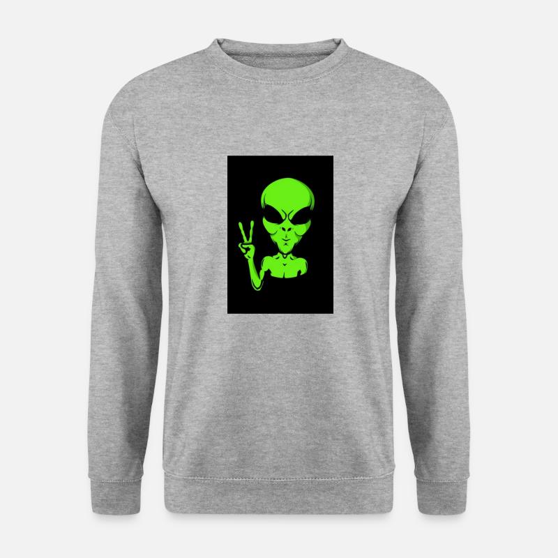 Außerirdischer - Unisex Pullover - Weißgrau meliert