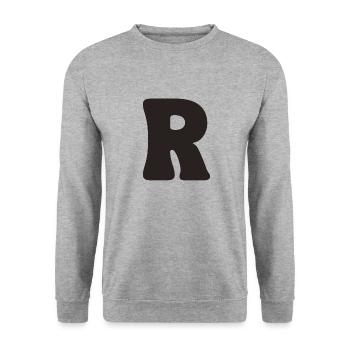 R - Sweat-shirt Unisexe - gris chiné - Devant - Alina (178cm) & Michal (187cm)