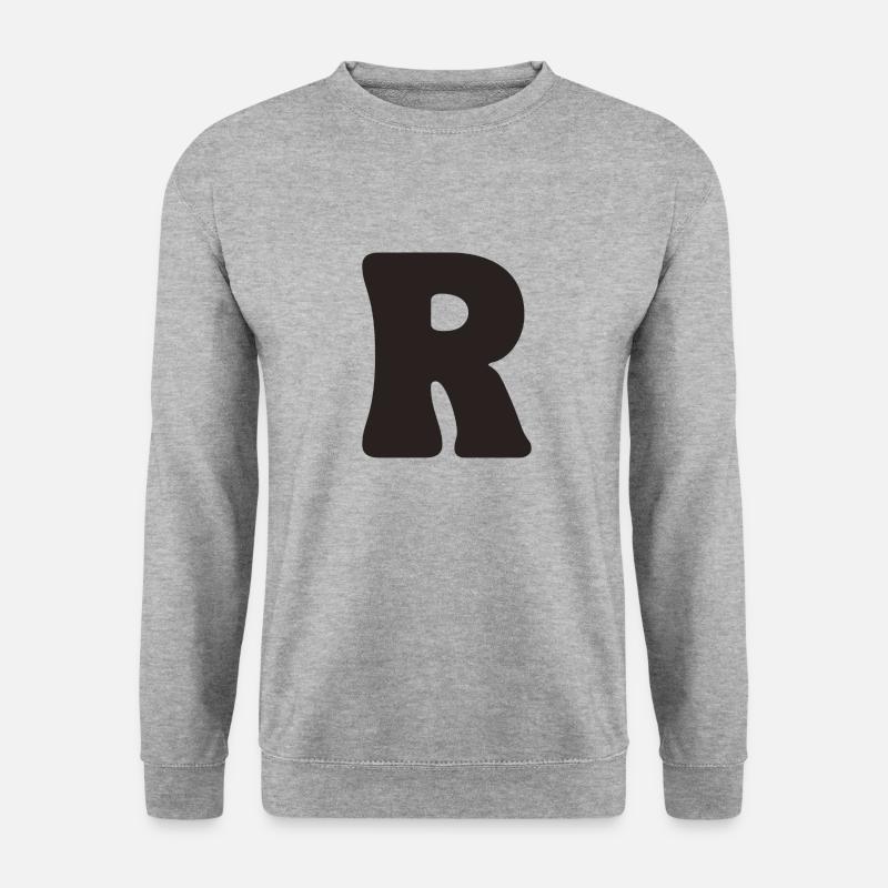 R - Unisex Pullover - Weißgrau meliert