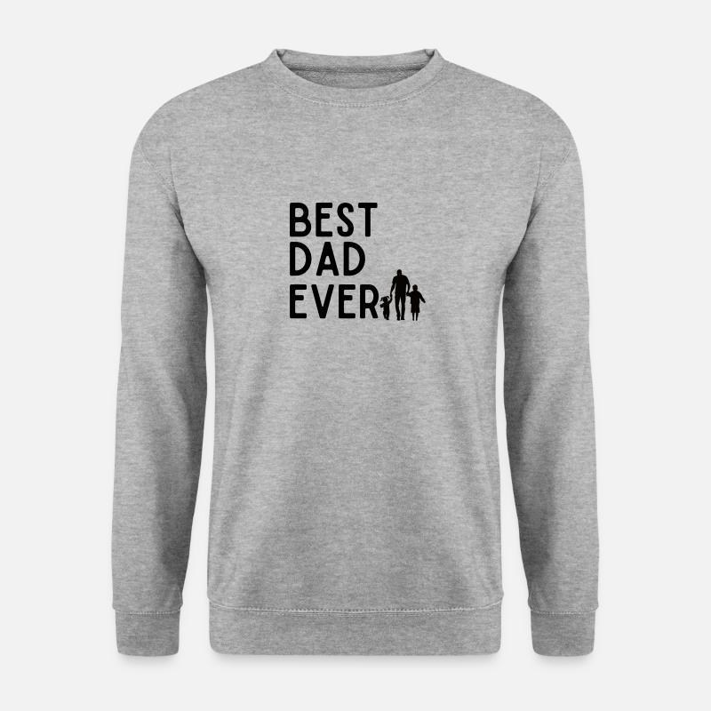 Best Dad Ever - Unisex Pullover - Weißgrau meliert