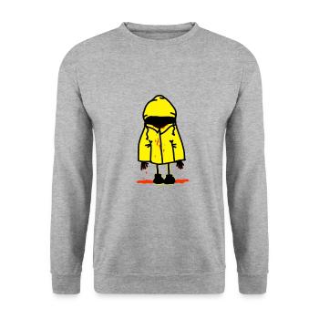 Homme à capuche effrayant - Sweat-shirt Unisexe - gris chiné - Devant - Alina (178cm) & Michal (187cm)