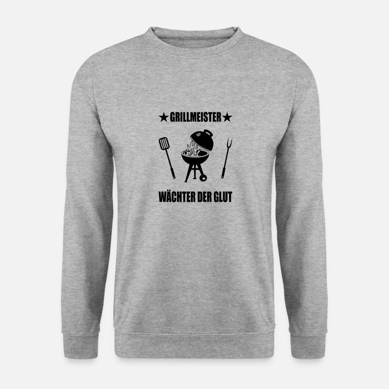 BBQ - Unisex Pullover - Weißgrau meliert