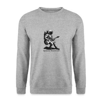Space Musician - Sweat-shirt Unisexe - gris chiné - Devant - Alina (178cm) & Michal (187cm)