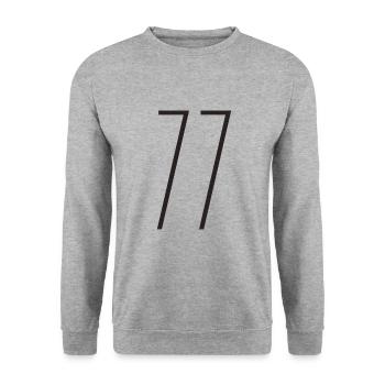 77 - Sweat-shirt Unisexe - gris chiné - Devant - Alina (178cm) & Michal (187cm)