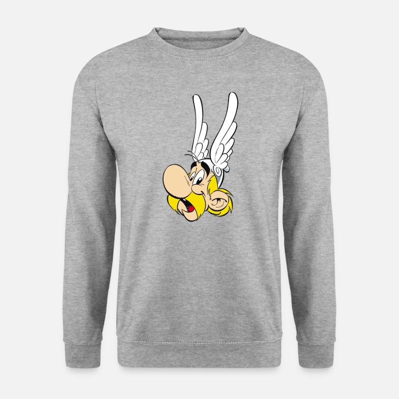 Asterix & Obelix - Flügelhelm - Unisex Pullover - Weißgrau meliert