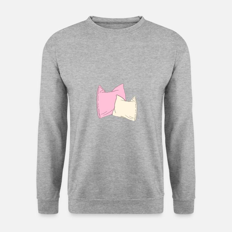 2x Kissen - Unisex Pullover - Weißgrau meliert