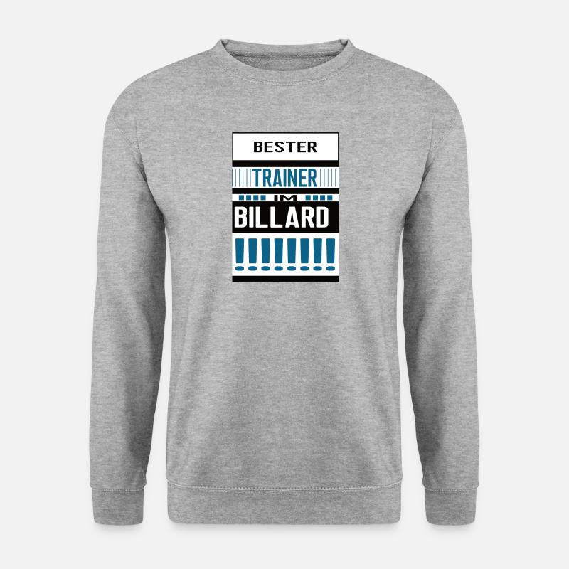 Billard Trainer Bester Billardtrainer Team - Unisex Pullover - Weißgrau meliert