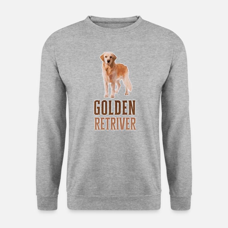 Golden Retriever Hunderasse - Unisex Pullover - Weißgrau meliert