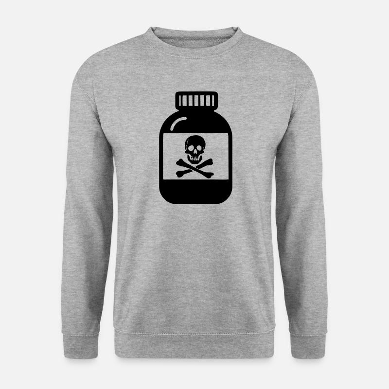 Kanister mit Giftvectra - Unisex Pullover - Weißgrau meliert