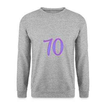 70. 70 YEARS. 70TH ANNIVERSARY. 70TH ANNIVERSARY. - Unisex Sweatshirt - salt & pepper - Front - Alina (178cm) & Michal (187cm)