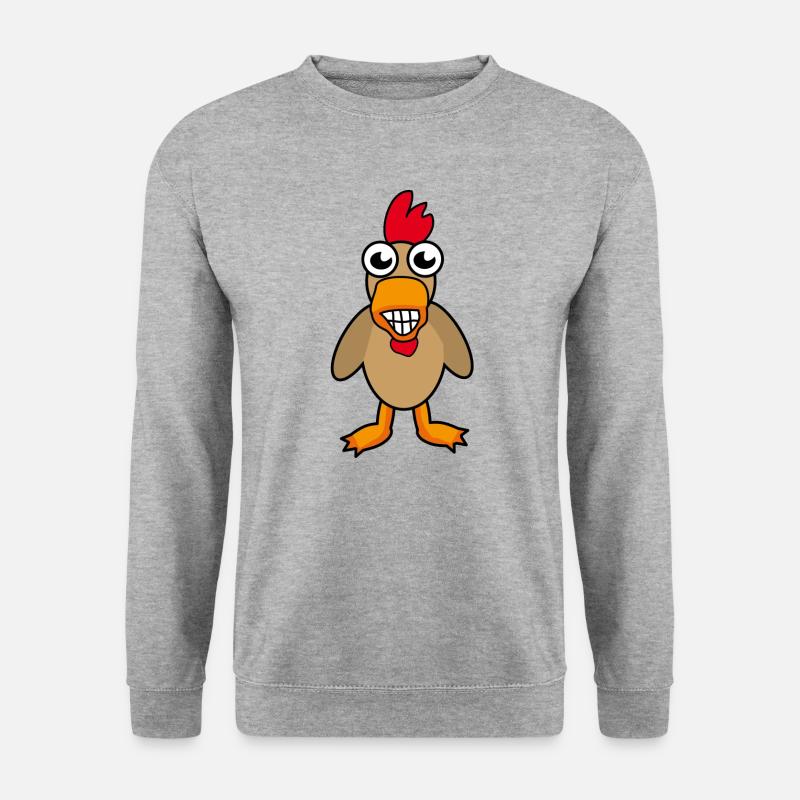 Hahn - Unisex Pullover - Weißgrau meliert