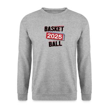 Basketball Spieler Team Turnier Mannschaft in 2025 - Unisex Pullover - Weißgrau meliert - Vorne - Alina (178cm) & Michal (187cm)
