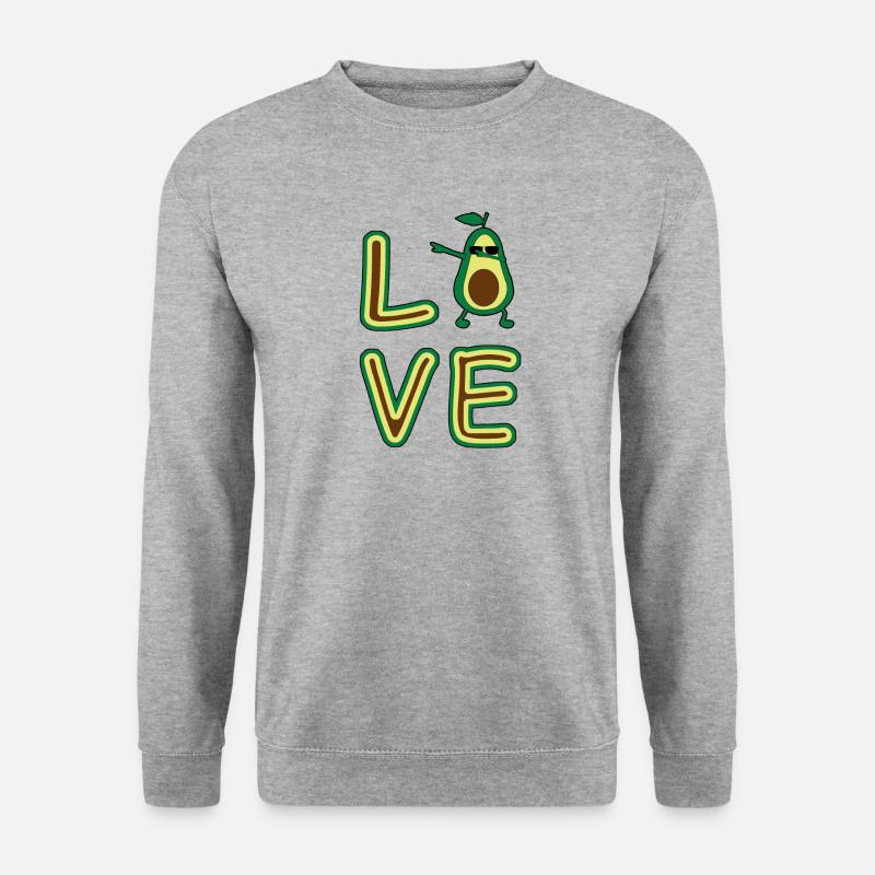 Avocado Love! - Unisex Pullover - Weißgrau meliert