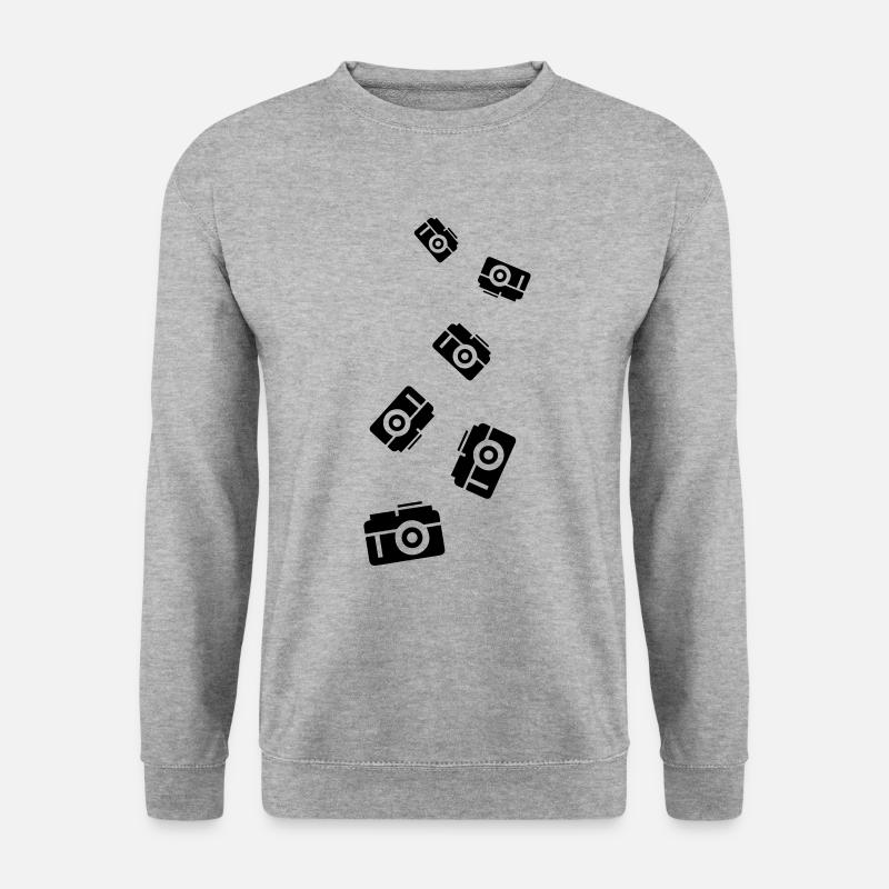 Kamera Silhouette icon - Unisex Pullover - Weißgrau meliert