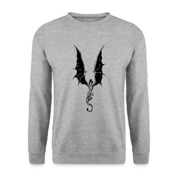Dragon - Unisex Sweatshirt - salt & pepper - Front - Alina (178cm) & Michal (187cm)