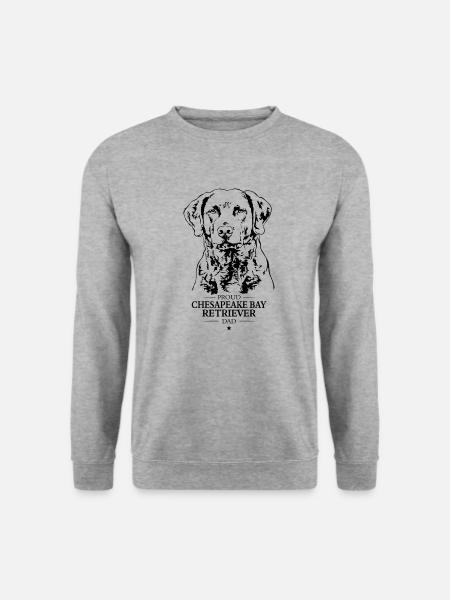 Chesapeake Bay Retriever Dad Hunde Hund Wilsigns - Unisex Pullover - Weißgrau meliert