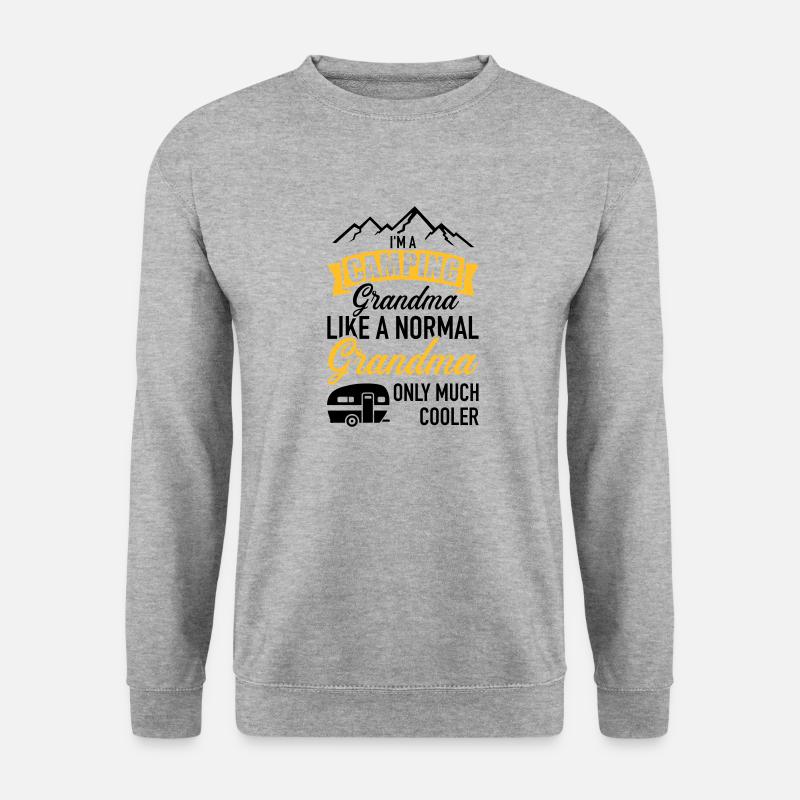 Wohnwagen - Unisex Pullover - Weißgrau meliert