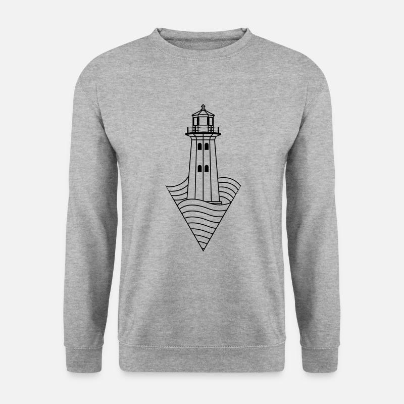 lighthouse symbol icon - Unisex Sweatshirt - salt & pepper