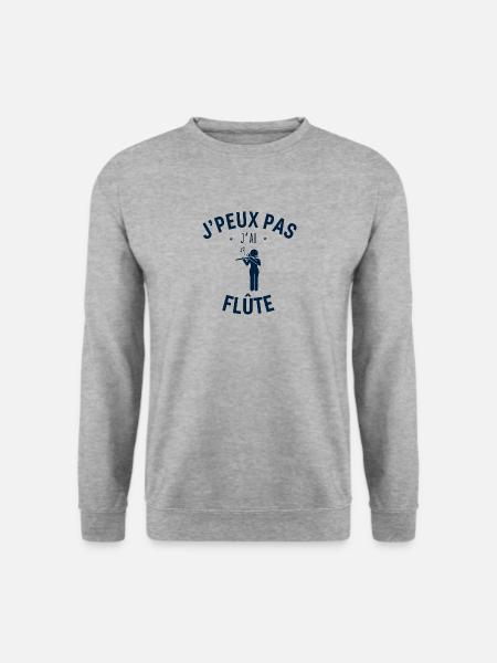 J peux pas j ai Flûte - Sweat-shirt Unisexe - gris chiné