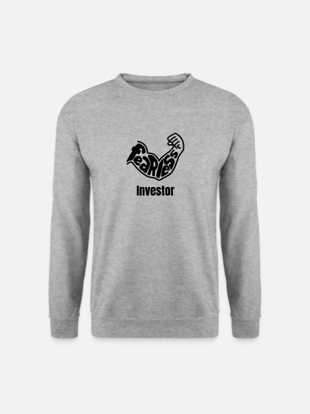 Fearless Fitness Investor - Unisex Pullover - Weißgrau meliert