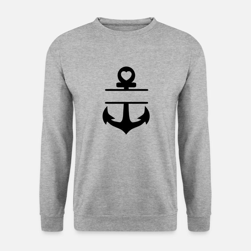 anker blanco - Unisex Pullover - Weißgrau meliert