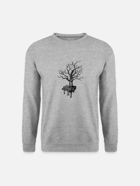 piano - Unisex Sweatshirt - salt & pepper