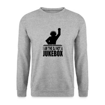 I'm the dj not a jukebox - Unisex Sweatshirt - salt & pepper - Front - Alina (178cm) & Michal (187cm)