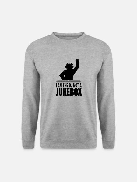 i am the dj not a jukebox - Unisex Pullover - Weißgrau meliert